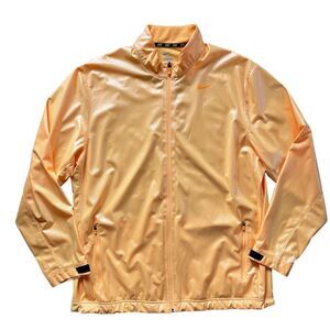 NIKE Shield Water Wind Repel Breathable Training Jacket Orange Size XL M…